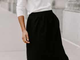 classic maxi skirt outfit