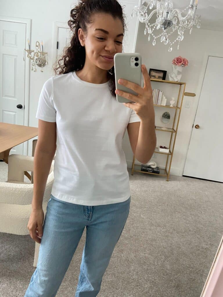 non see through white t-shirt