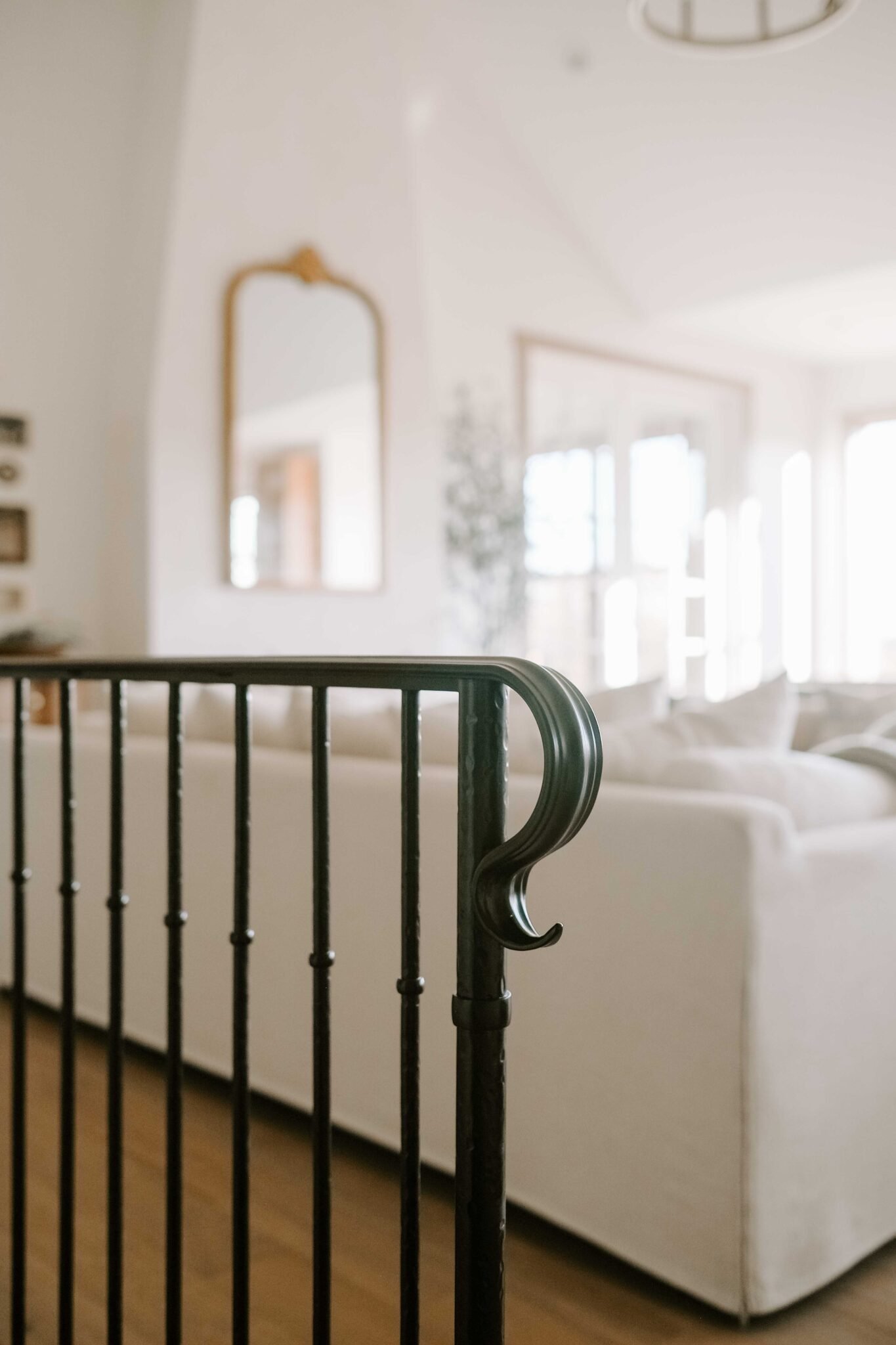 iron railing european living room