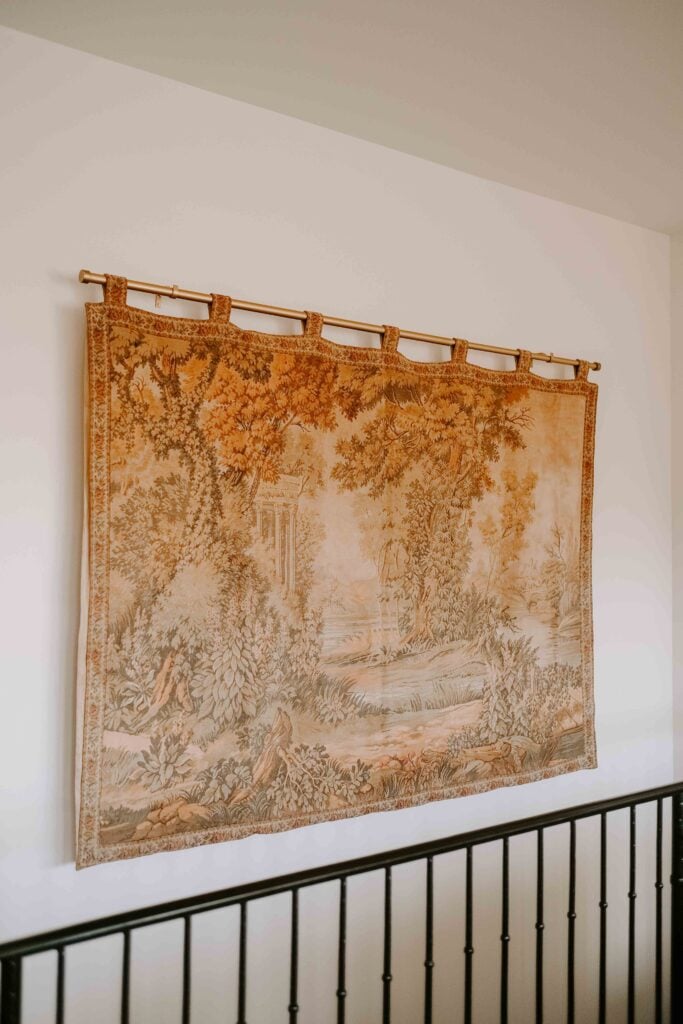 tapestry in living room