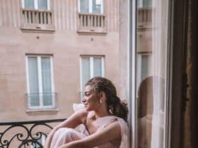 Parisian balcony editorial photography