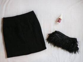 diy feather fringe skirt