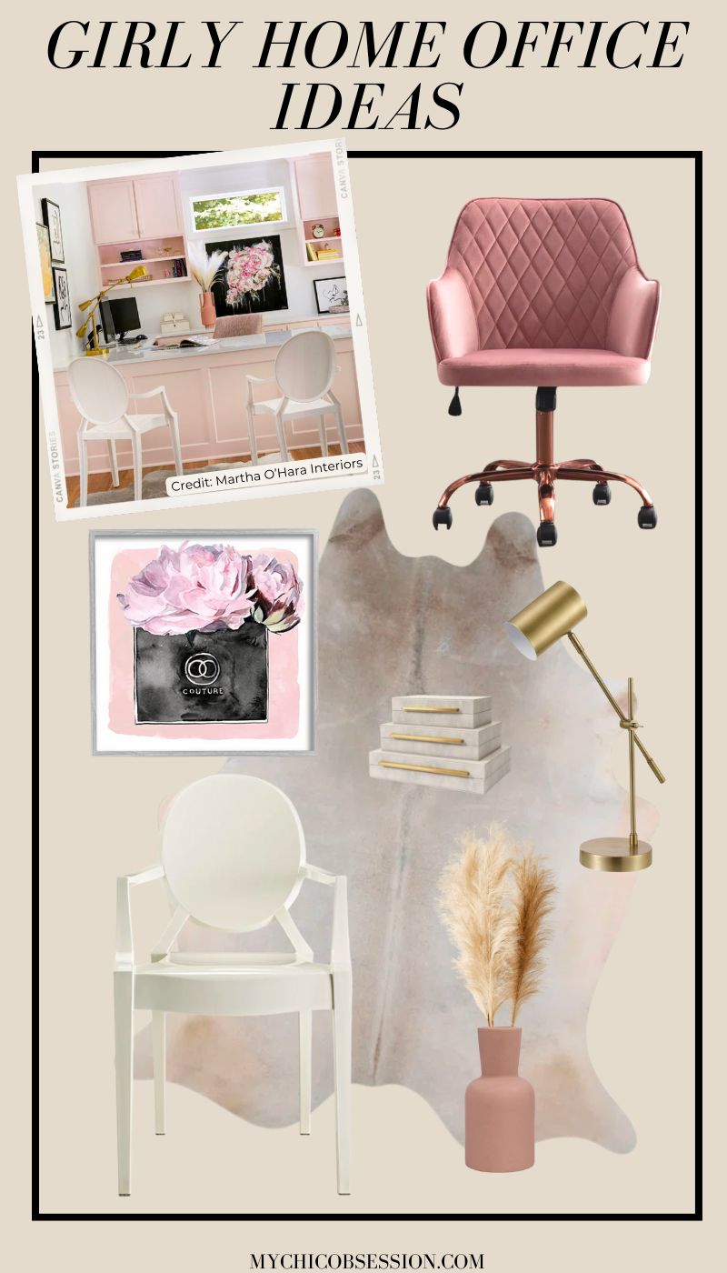 girly home office ideas