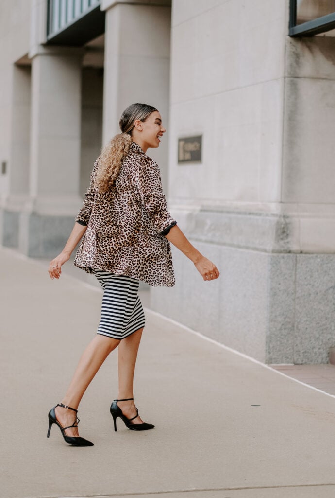 leopard print blazer