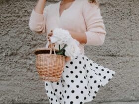 polka dot skirt outfit