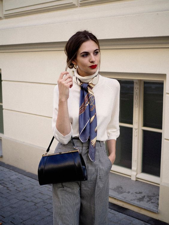 silk scarf outfit