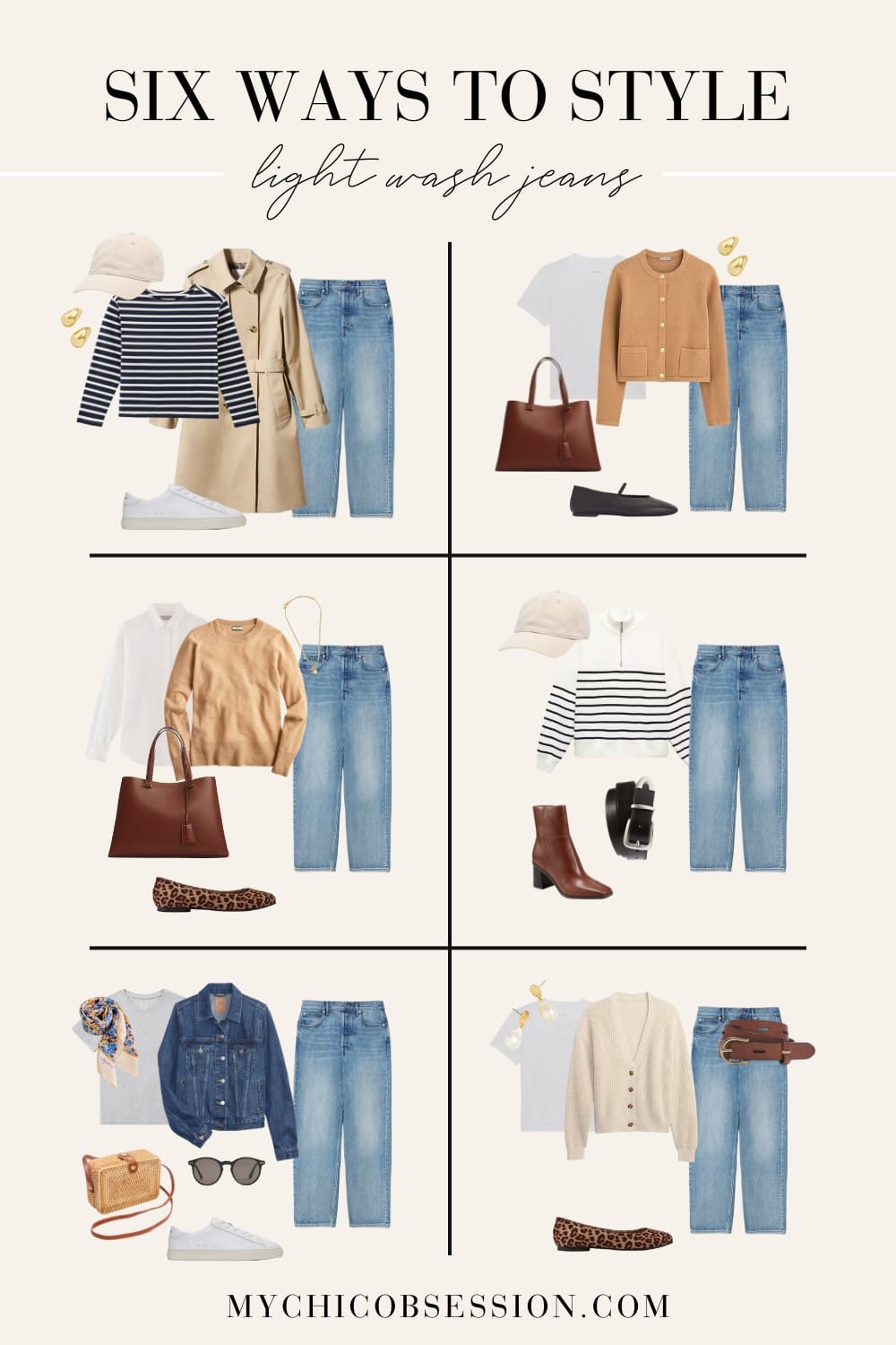 ways to style light wash jeans for spring