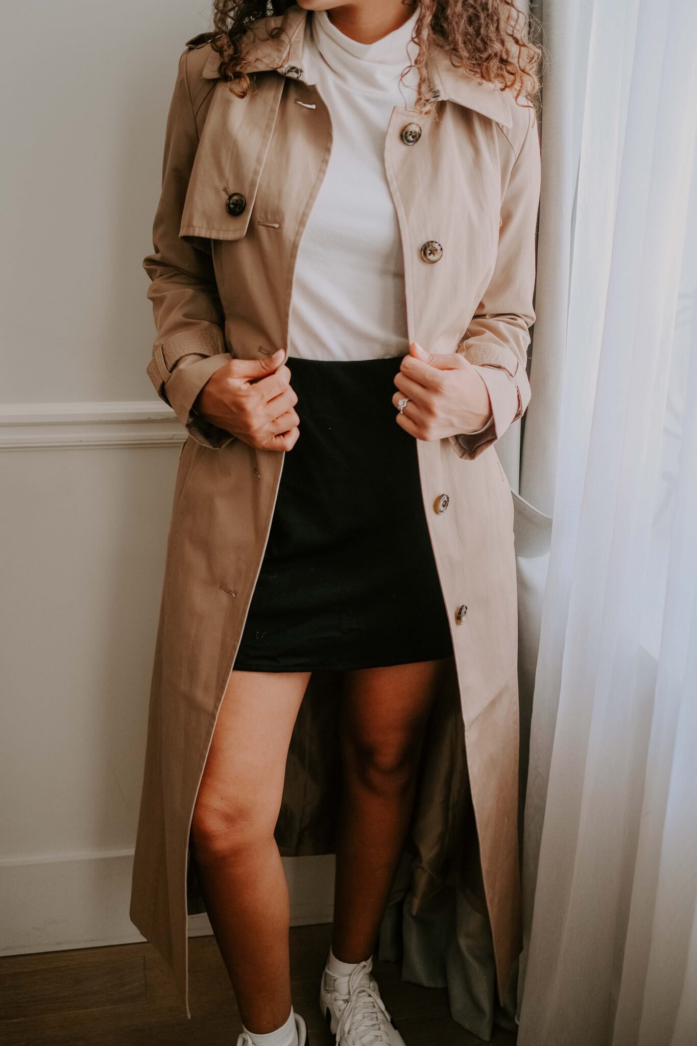 classic trench coat outfit